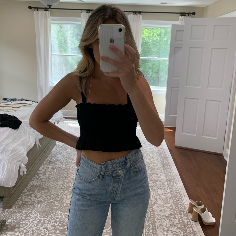 Zara Black Crop Top